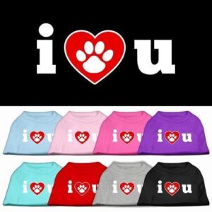 I Love U Screen Print Dog Shirt | The Pet Boutique