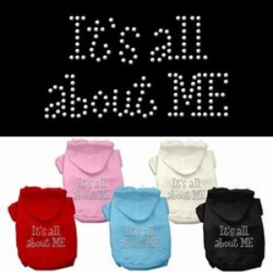 It's All About Me Rhinestone Dog Hoodie | The Pet Boutique