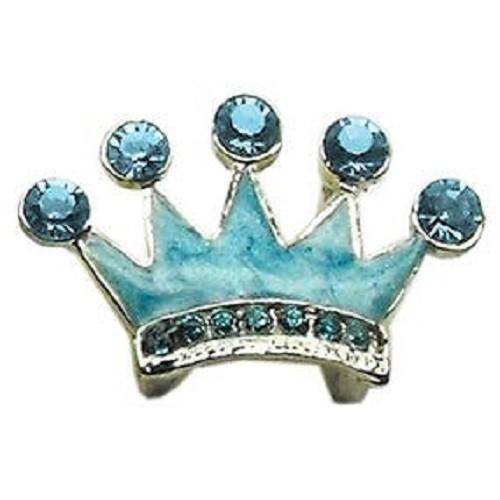 Slider Enamel Crown Collar Charm - Turquoise | The Pet Boutique