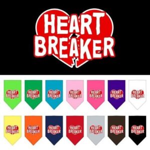 Heart Breaker Screen Print Pet Bandana | The Pet Boutique