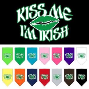 Kiss Me I'm Irish Screen Print Pet Bandana | The Pet Boutique