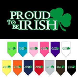 Proud To Be Irish Screen Print Pet Bandana | The Pet Boutique