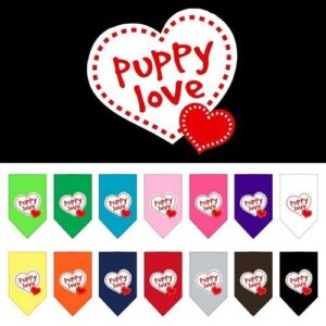 Puppy Love Screen Print Dog Bandana | The Pet Boutique
