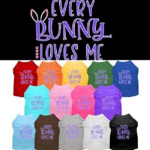 Every Bunny Loves Me Screen Print Dog Shirt | The Pet Boutique