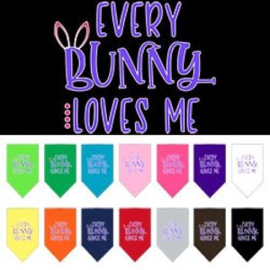 EveryBunny Loves Me Screen Print Pet Bandana | The Pet Boutique