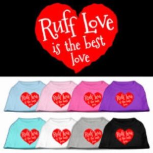 Ruff Love Is the Best Love Screen Print Dog Shirt | The Pet Boutique