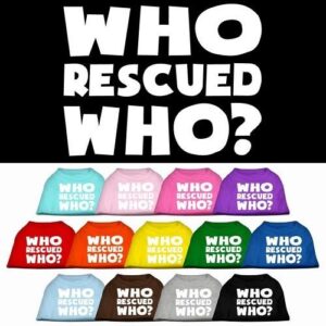 Who Rescued Who? Screen Print Dog Shirt | The Pet Boutique