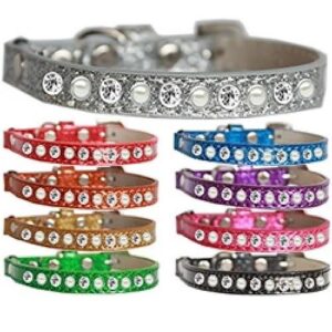 Pearl and Clear Jewel Ice Cream Cat Safety Collar | The Pet Boutique