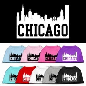 Chicago Skyline Screen Print Pet Shirt | The Pet Boutique
