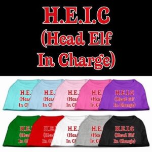 Head Elf In Charge Screen Print Pet Shirt | The Pet Boutique
