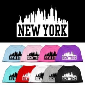 New York Skyline Screen Print Pet Shirt | The Pet Boutique