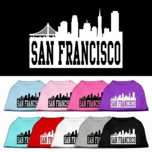 San Francisco Skyline Screen Print Pet Shirt | The Pet Boutique