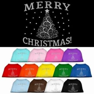 Shimmer Christmas Tree Screen Print Pet Shirt | The Pet Boutique