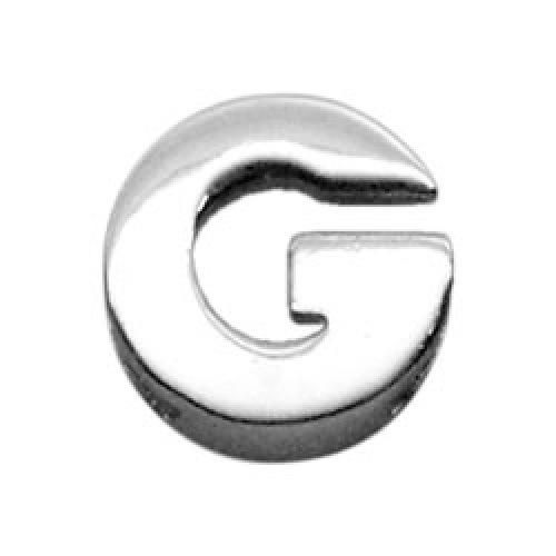 Chrome-Plated Sliding Collar Charm - G | The Pet Boutique