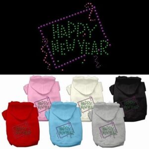 Happy New Year Rhinestone Pet Hoodie | The Pet Boutique