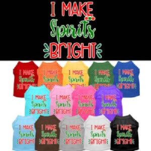 I Make Spirits Bright Screen Print Dog Shirt | The Pet Boutique
