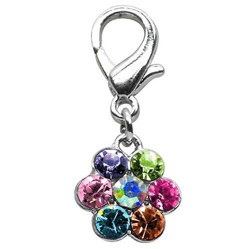 Lobster Claw Flower Collar Charm - Multi-Colored | The Pet Boutique