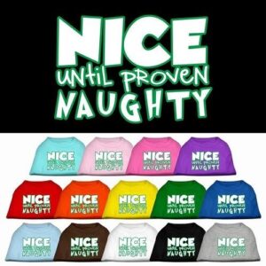 Nice Until Proven Naughty Screen Print Pet Shirt | The Pet Boutique