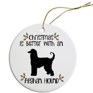 Round Christmas Ornament - Afghan Hound | The Pet Boutique