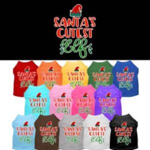 Santa's Cutest Elf Screen Print Dog Shirt | The Pet Boutique