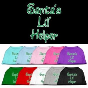 Santa's Lil' Helper Screen Print Pet Shirt | The Pet Boutique
