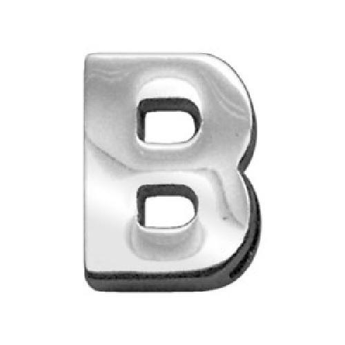18mm Chrome Letter Sliding Collar Charm - B | The Pet Boutique