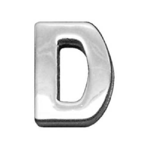 18mm Chrome Letter Sliding Collar Charm - D | The Pet Boutique