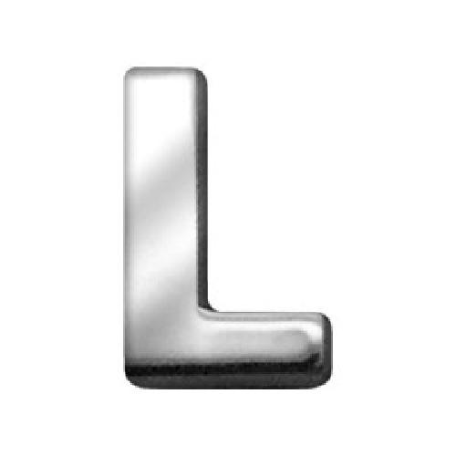 18mm Chrome Letter Sliding Collar Charm - L | The Pet Boutique