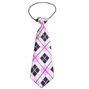 Big Dog Pink Argyle Necktie | The Pet Boutique