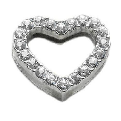 Heart Slider Collar Charm - Clear | The Pet Boutique