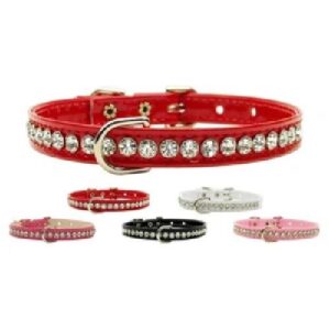 Beverly Patent Jewel Dog Collar | The Pet Boutique