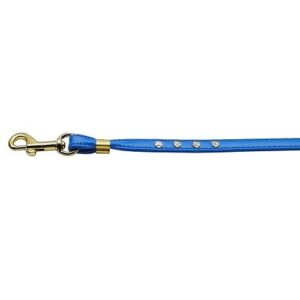 Clear Crystal Dog Leash - Blue - Gold Hardware | The Pet Boutique