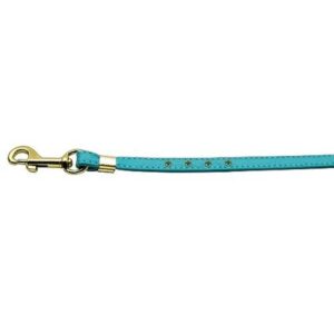 Color Crystal Dog Leash - Turquoise - Turquoise Stones - Gold Hardware | The Pet Boutique