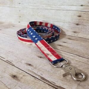 America the Beautiful Patriotic Bandana Collar Dog Leash | The Pet Boutique
