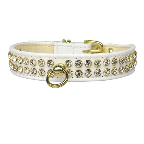 Clear Crystal #72 Dog Collar - White | The Pet Boutique