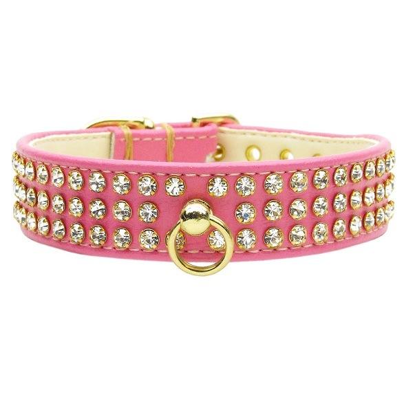 Clear Crystal #73 Dog Collar - Pink | The Pet Boutique