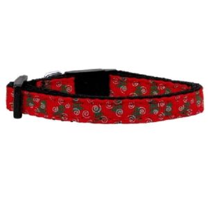 Christmas Tree Nylon and Ribbon Dog Collar | The Pet Boutique