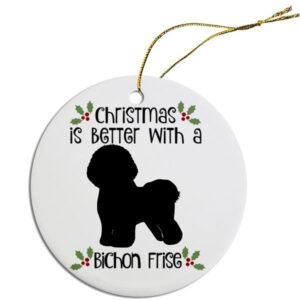 Round Christmas Ornament - Bichon Frise | The Pet Boutique