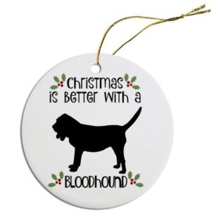 Round Christmas Ornament - Bloodhound | The Pet Boutique