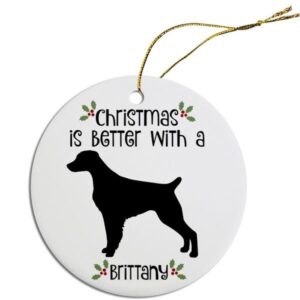 Round Christmas Ornament - Brittany | The Pet Boutique