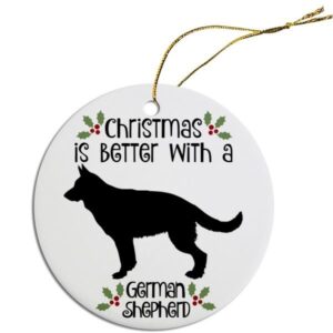 Round Christmas Ornament - German Shepherd | The Pet Boutique