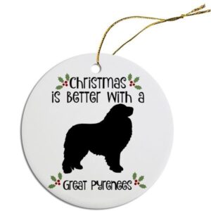 Round Christmas Ornament - Great Pyrenees | The Pet Boutique