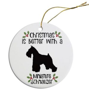 Round Christmas Ornament - Miniature Schnauzer | The Pet Boutique
