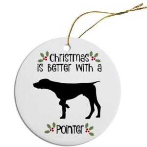 Round Christmas Ornament - Pointer | The Pet Boutique